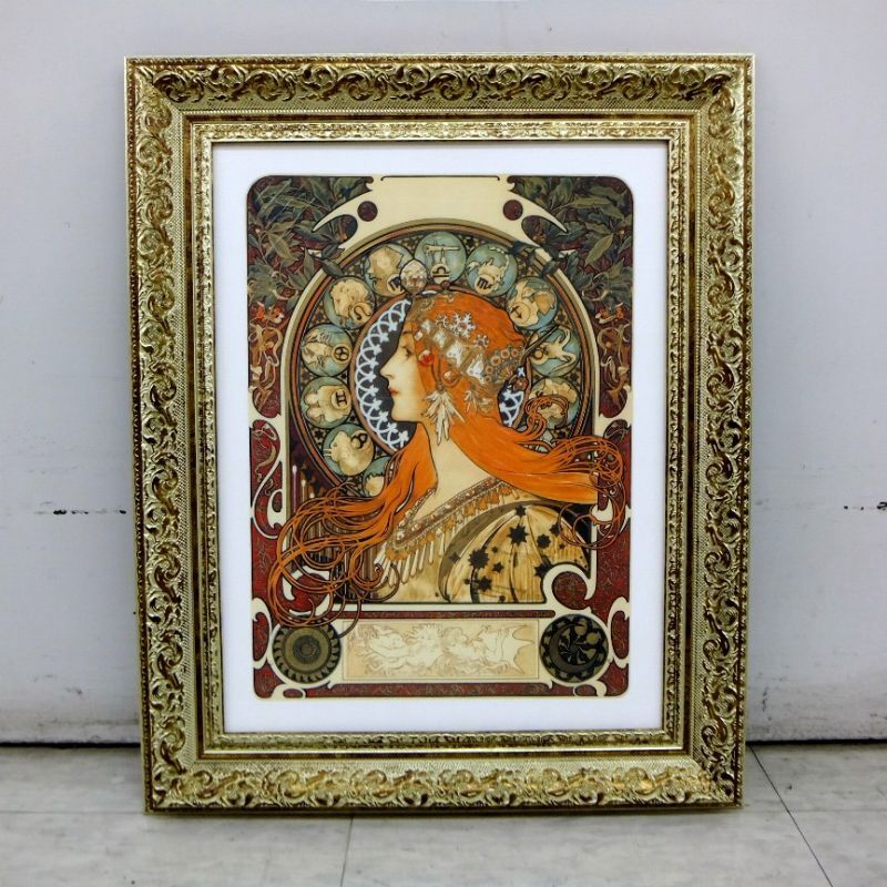 昭和レトロ 額 絵画 イタリア製 アンティーク - 絵画